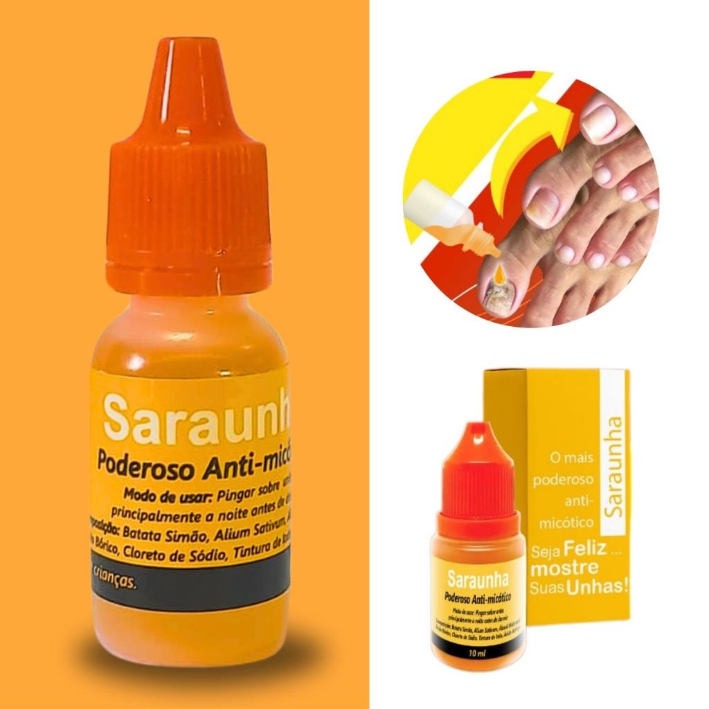 KIT 3 Remédios Para Micose Na Unha Saraunha - Antimicótico Natural 10ml ...