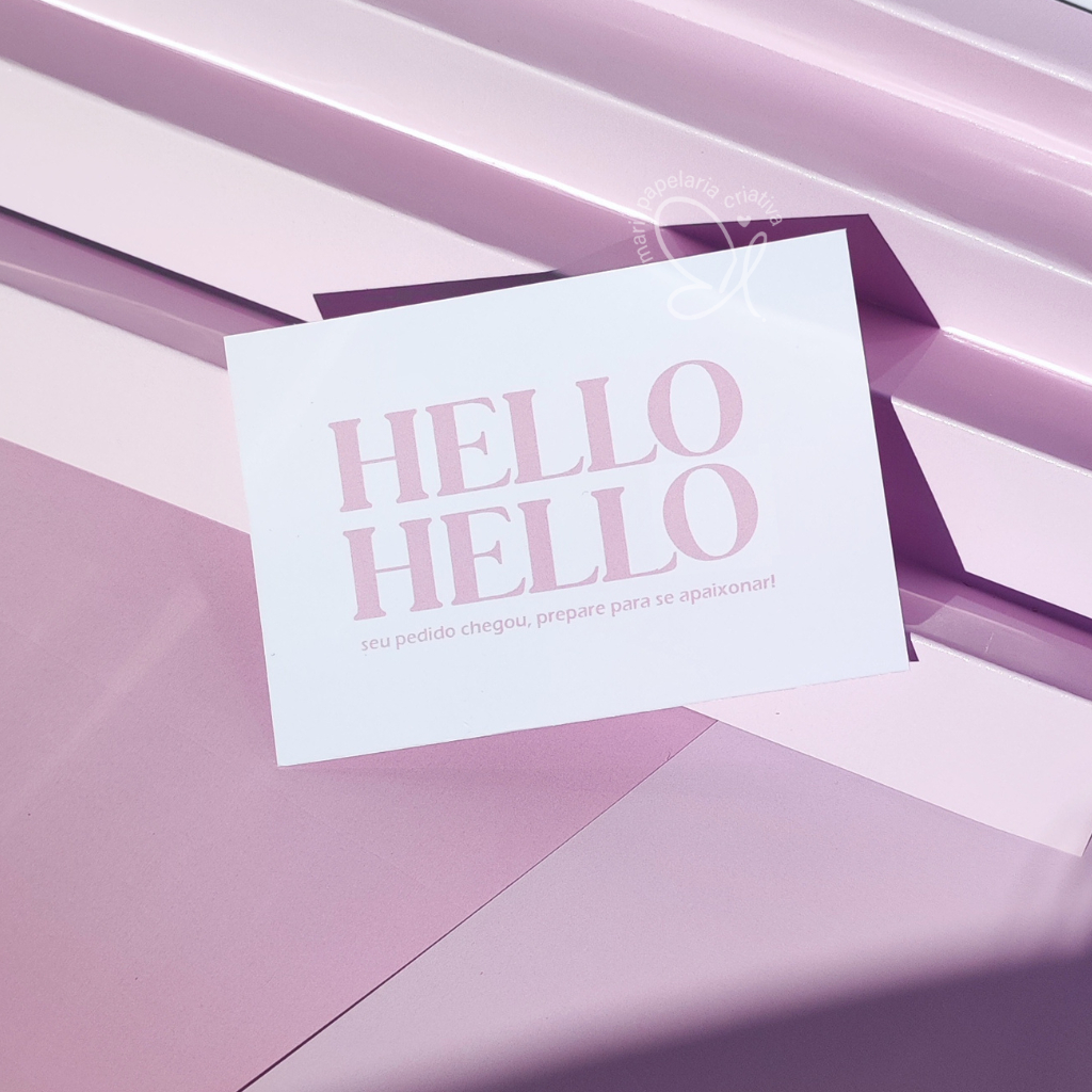 Cartão agradecimento Hello Hello | Shopee Brasil