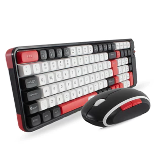 Combo Teclado 100% Mouse Sem Fio Abnt2 Preto Branco Bluetooth Wireless Recarregável PC Videogame