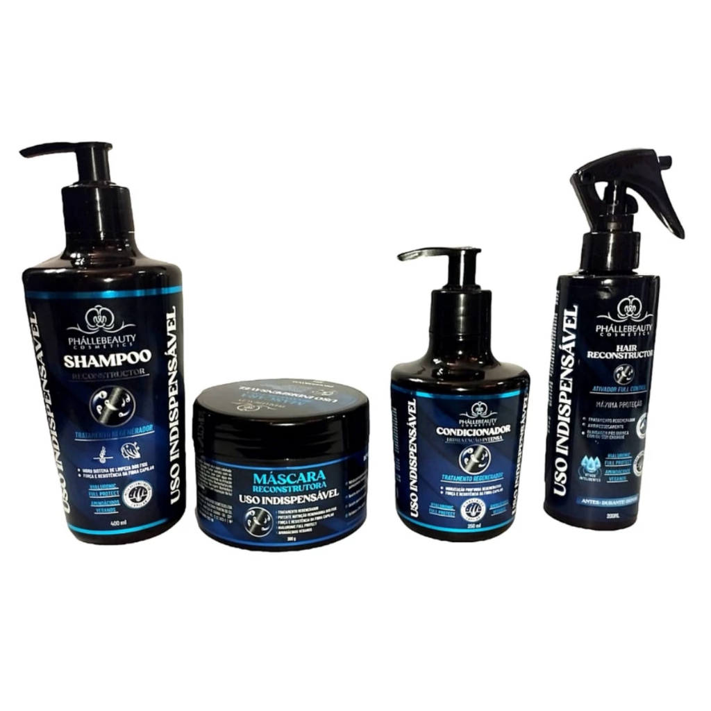 Kit Completo Reconstrução Capilar Uso Indispensável PhálleBeauty 4 ...