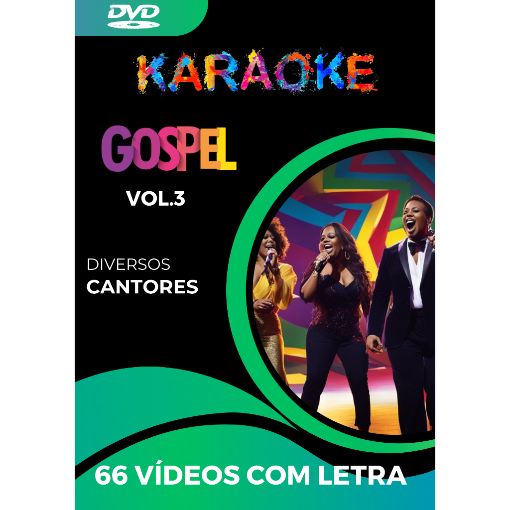 DVD KARAOKE GOSPEL VOL.3 - 66 MÚSICAS REF 73 | Shopee Brasil