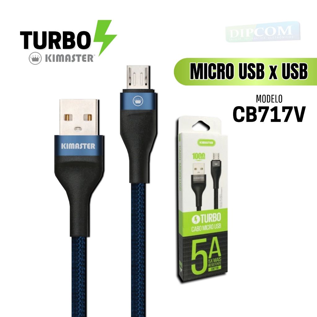 Cabo Micro USB 3A - Cabo Fast CB703X - Original Kimaster | Shopee