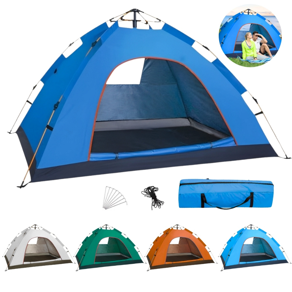 Barraca Camping Automática Dobrável Bolsa Monta Sozinha 4 Pessoas ...