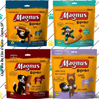 Kit 6 pacotes 500g ou 250g - Bifinho e Palito Magnus
