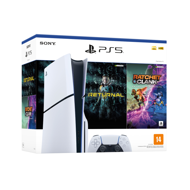 Console PlayStation 5 Slim Edição Disc com 2 Jogos