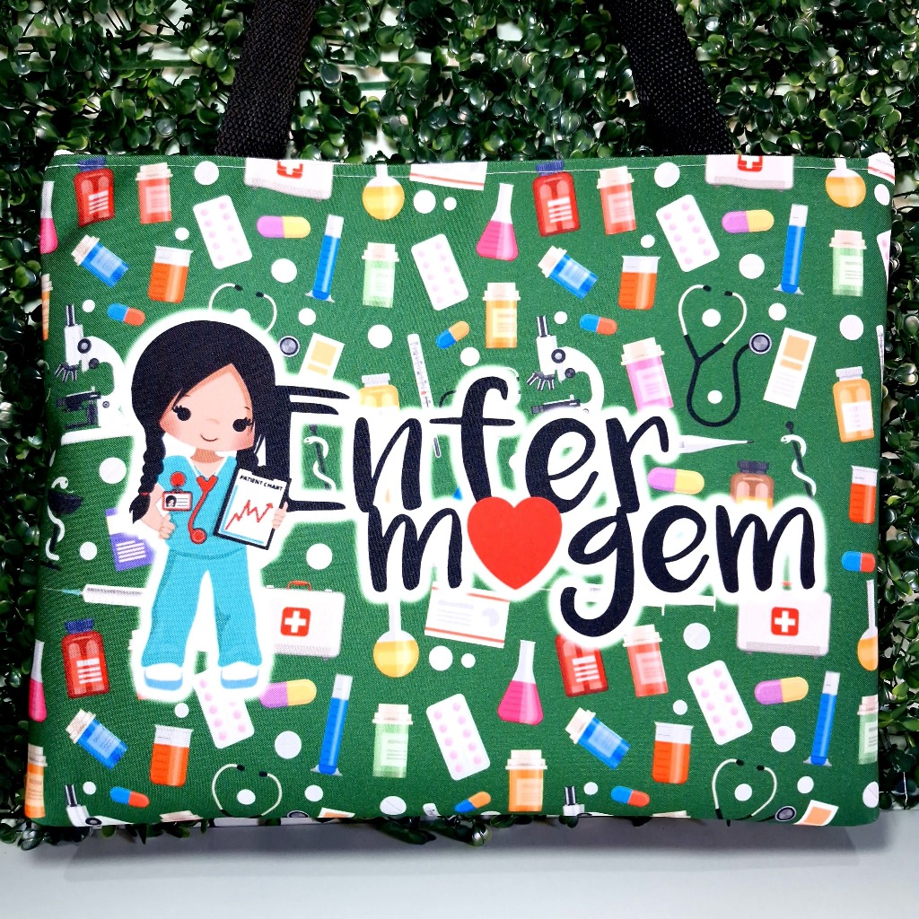 Bolsa Enfermagem por Amor: Enfermeira e Saúde: Notebook de Até 15 ...