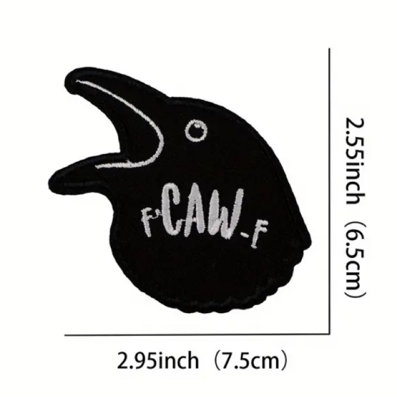 F CAW T Iron On Patch For Hats 4pcs