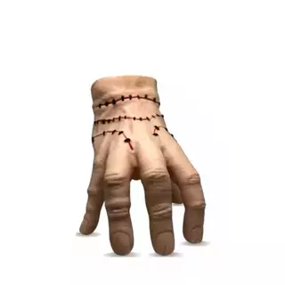 Mãozinha Wandinha Família Addams Realista Decoração Acessório Vandinha Festa Halloween Brinquedo