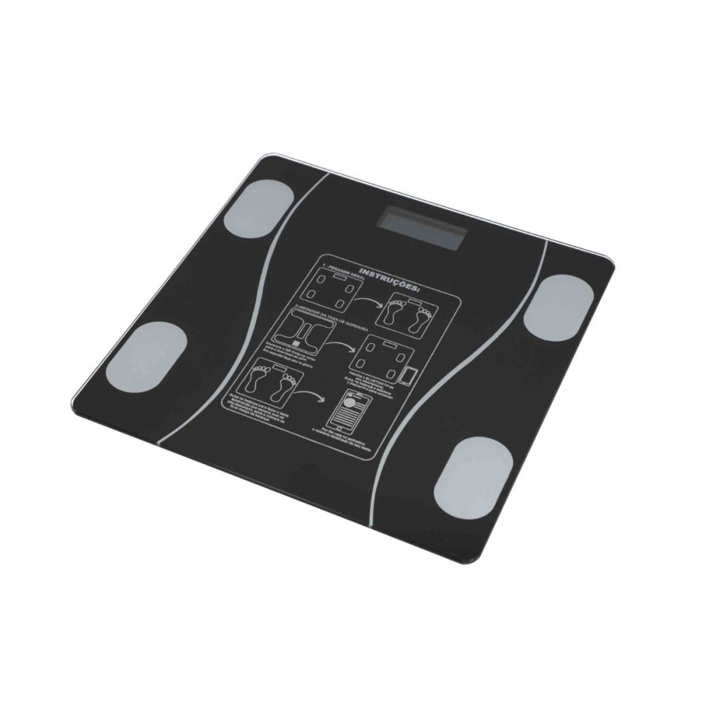 Balança Digital Corporal Bioimpedância Tecnologia fitness Controle de ...