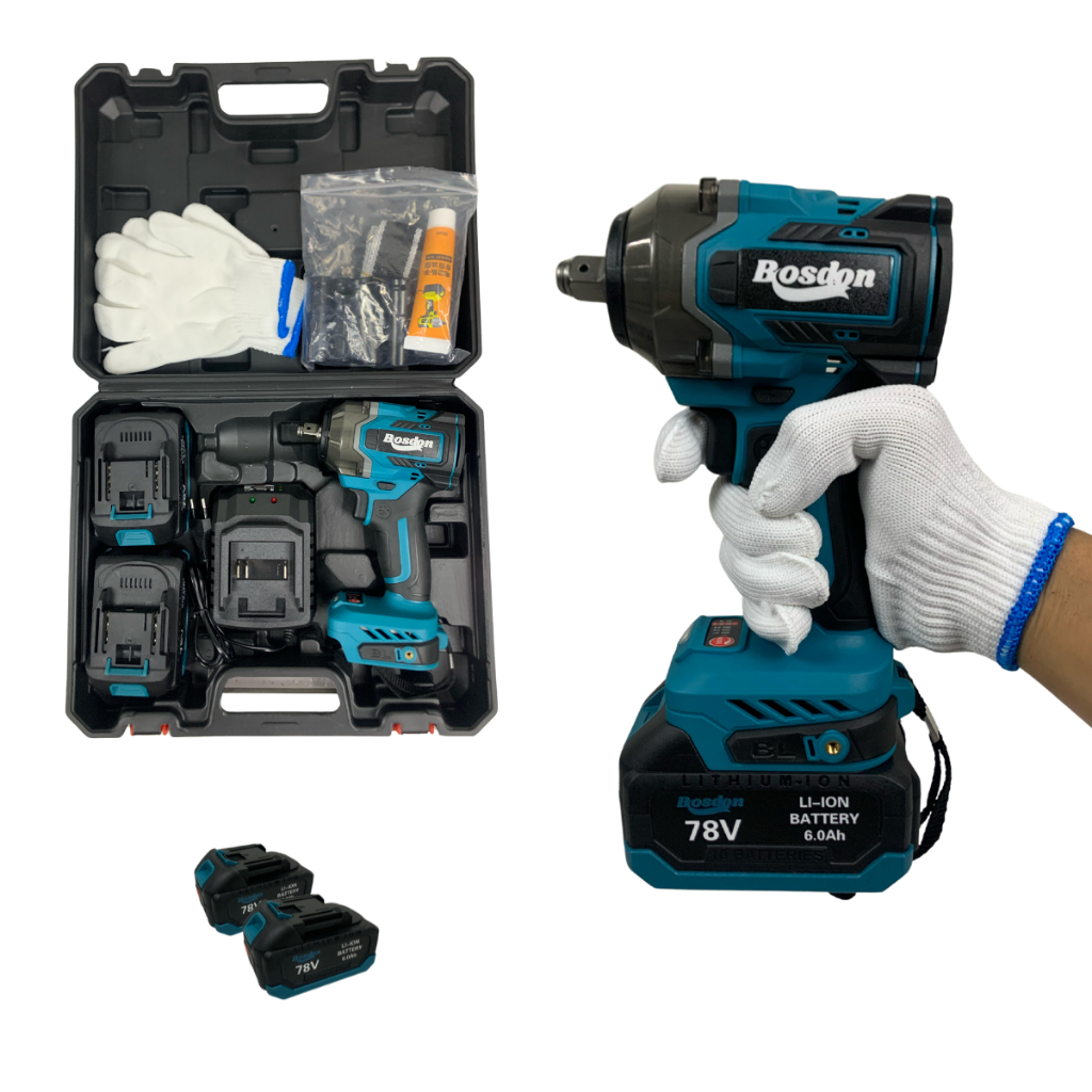 Chave De Impacto Parafusadeira Furadeira 02 Baterias 78v | Shopee