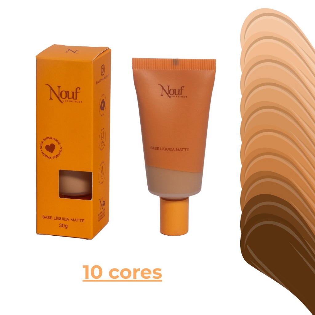 Base Líquida Matte Nouf 30 ML | Resistente à Água e ao Suor - NOVA ...