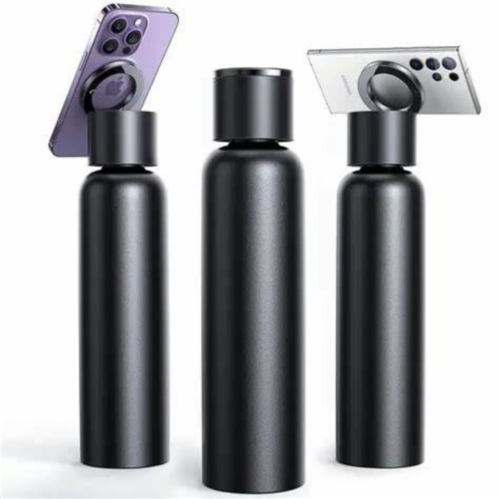 Garrafa Térmica de Água com Suporte Magnético Para Celular 800ML ...