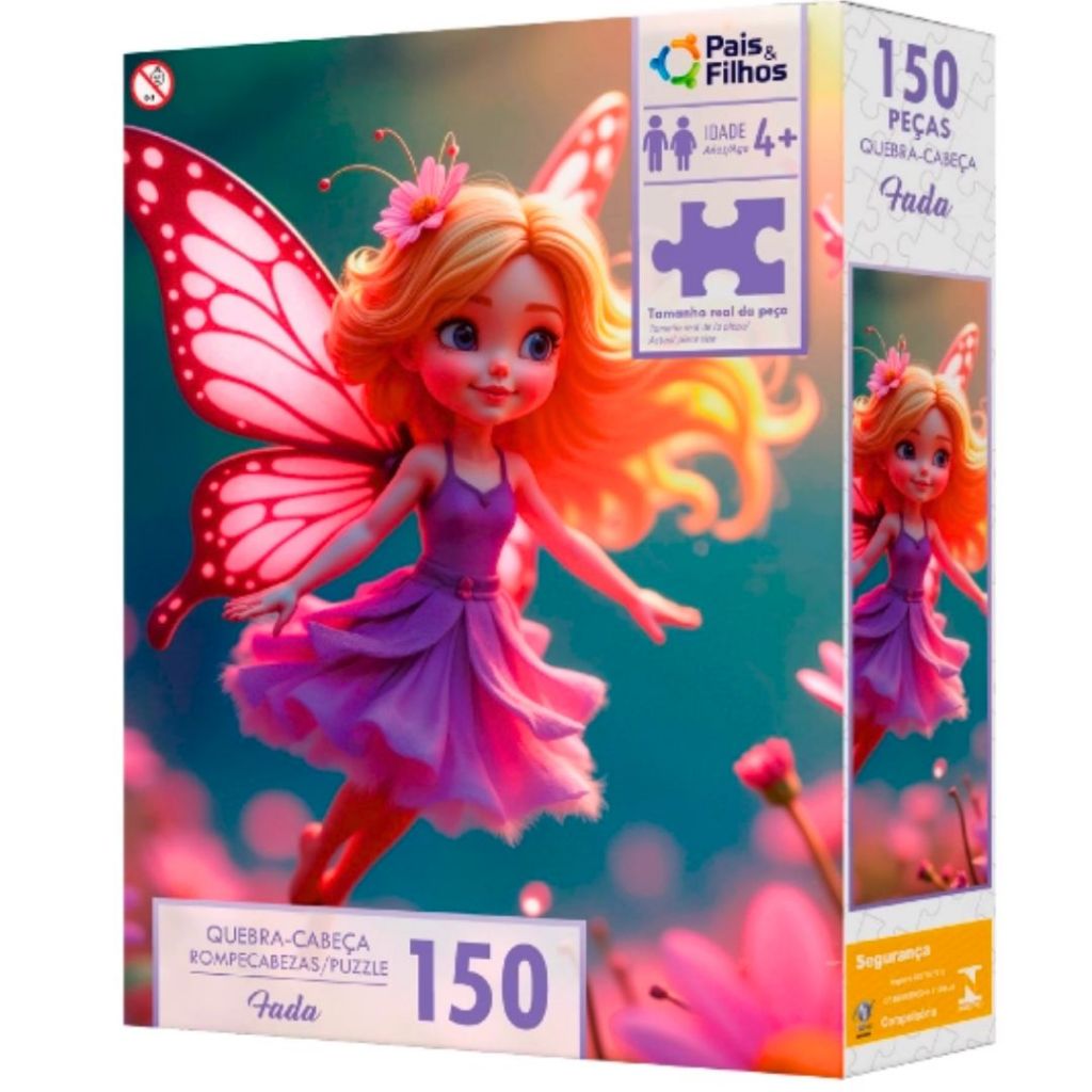 Quebra-Cabeça De Fada Mágic 150 Peças Ideal Para Meninas De 6 a 10 Anos ...