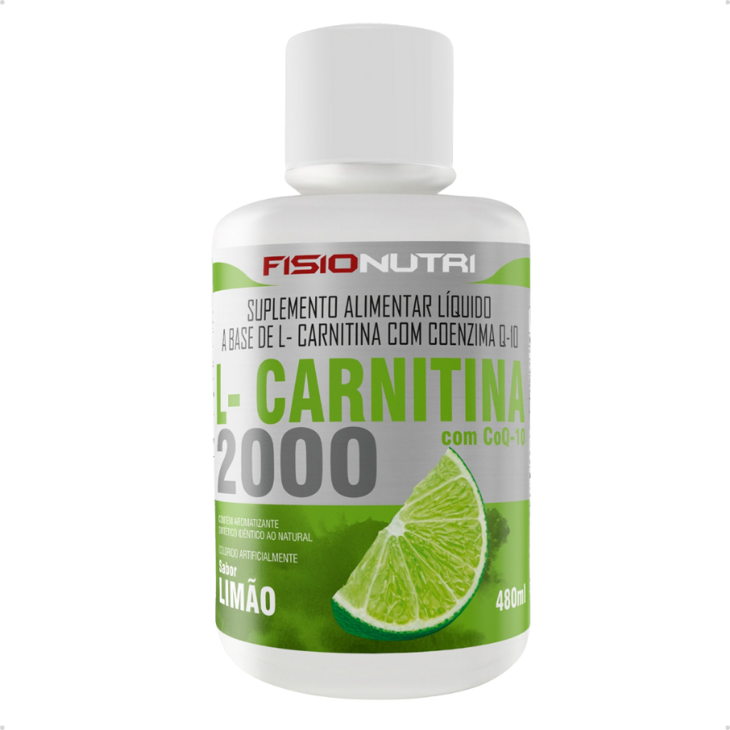 L-Carnitina 2000mg + CoQ10 Fisionutri 480ml Queimador Termognico Lquido |  Shopee Brasil