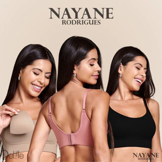 Sutiã Top com Bojo Removível Nayane Rodrigues Base Dupla Alças Ajustáveis Lateral Reforçada Fitness em Oferta na Shopee