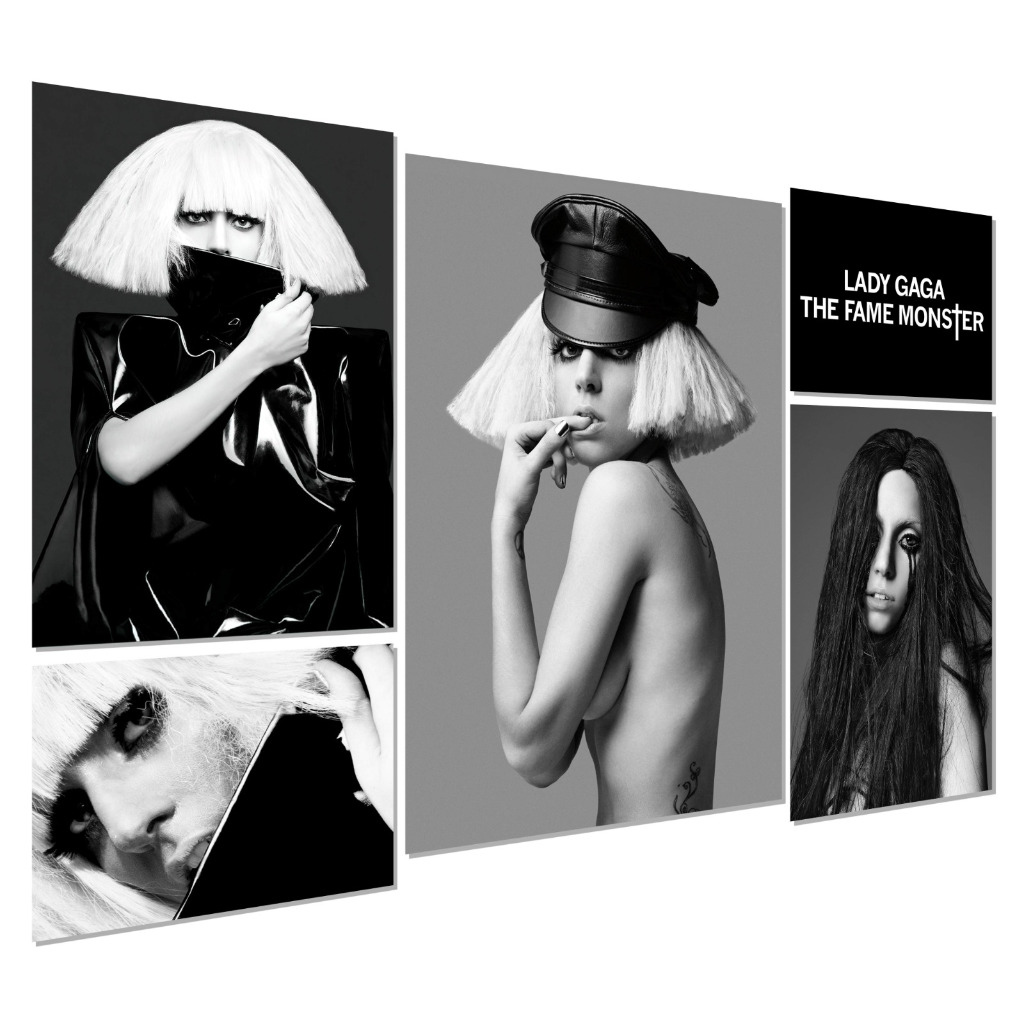 Kit Quadros Decorativos Lady Gaga 5 Peças | Shopee Brasil