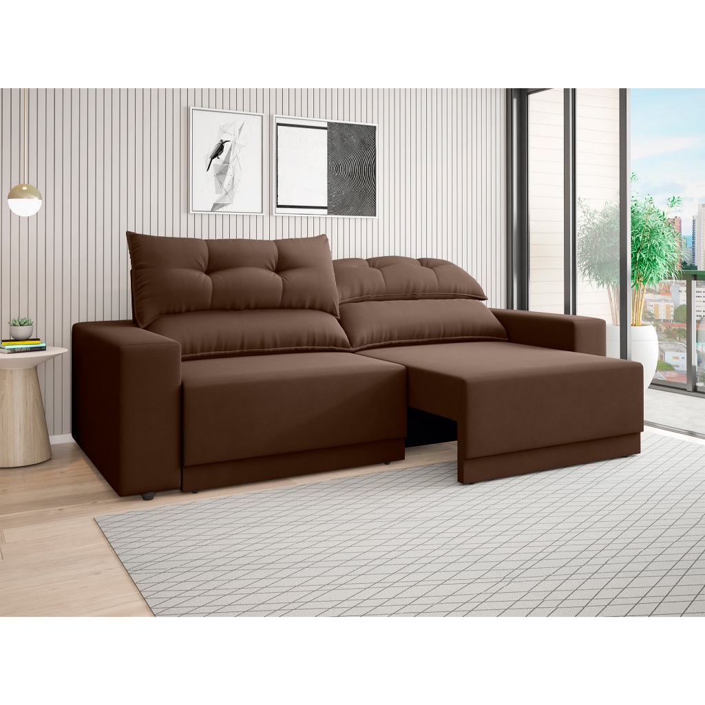 Sofá Lord 2,00m Retrátil e Reclinável Velosuede - NETSOFAS