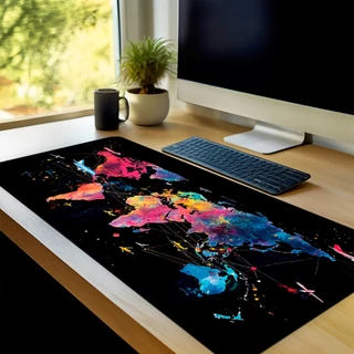 Mouse Pad Gamer Paises Antiderrapante Grande 70x35 80x35 90x40 90x50 cm Jogos Anime Borda Costurada M2242