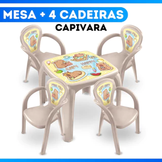 Kit Mesinha Mesa Infantil 4 / 2 / 1 Cadeiras Cadeira Escolar Estudo Didático Brinquedo - MAIS BARATA