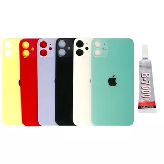 Tampa Traseira de Vidro COM FURO MAIOR COLA 15ML para iPhone 11 (Cola Sortida)