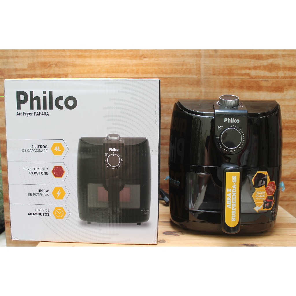 Fritadeira Air Fryer Philco 4L Revestimento Redstone 1500W PAF40A ...