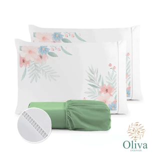 Jogo de Lençol Estampado Micropercal 400 Fios Ponto Palito - Composê em Oferta na Shopee