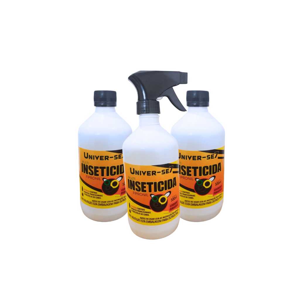 3 Inseticida Mata Percevejo de cama e colchão com 500ml com Borrifador ...