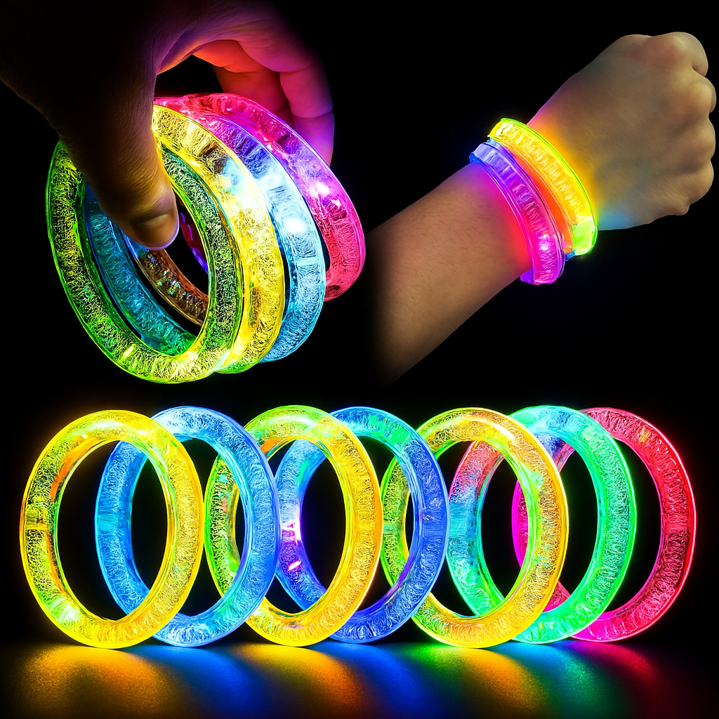 Kit 40 Pulseira Led Neon Coloridas Festa Aniversário Rave Balada ...
