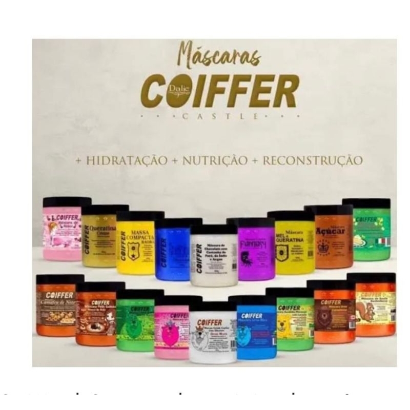 Combo de 10 mascaras para hidratacao do cabelos Coiffer | Shopee Brasil