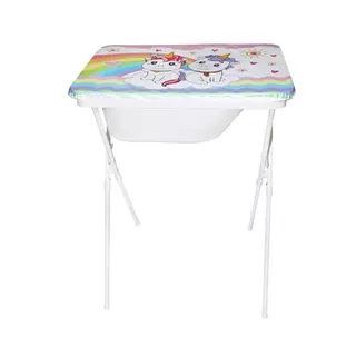 Banheira com Trocador e Suporte Dobrável - Infantil para até 20kg.