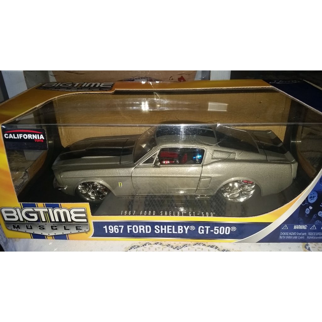 ミニカー JADA 1967 SHELBY GT500 1/18 1967 Shelby GT500 Dark Blue Metallic with White Stripes Bigtime