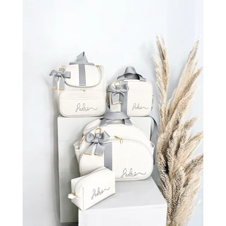 Kit Bolsa Maternidade 4 peças I Mochila Multifunção I Mamãe Bebê Luxo I Impermeável Ebaby