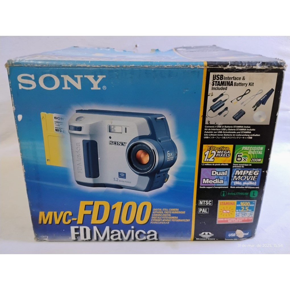 RELÍQUIA - CÂMERA SONY FD 100 - MVC - FD MAVICA. DUAL MÍDIA ( DISQUETE ...