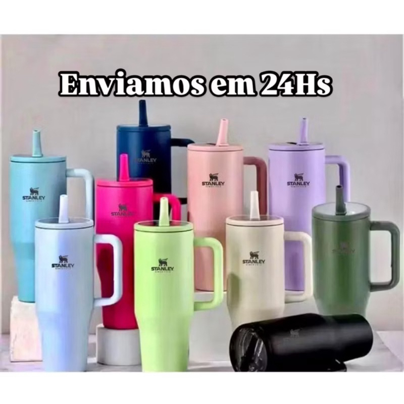 copo stanley canudo Garrafa Térmica Stanley 1200ml Com Tampa e Bico ...
