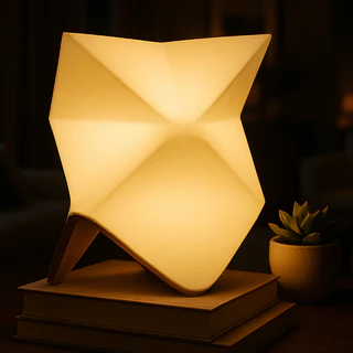 Luminária Abajur Minimalista Decorativa Moderna – Design Geométrico | Luz Ambiente para Sala, Quarto e Escritório