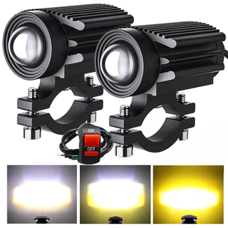 Par de Farol de miha Led motocicleta Potencia 10000 Lumes Luz Alta E Baixa Para Moto Carro - Farois Automotivo