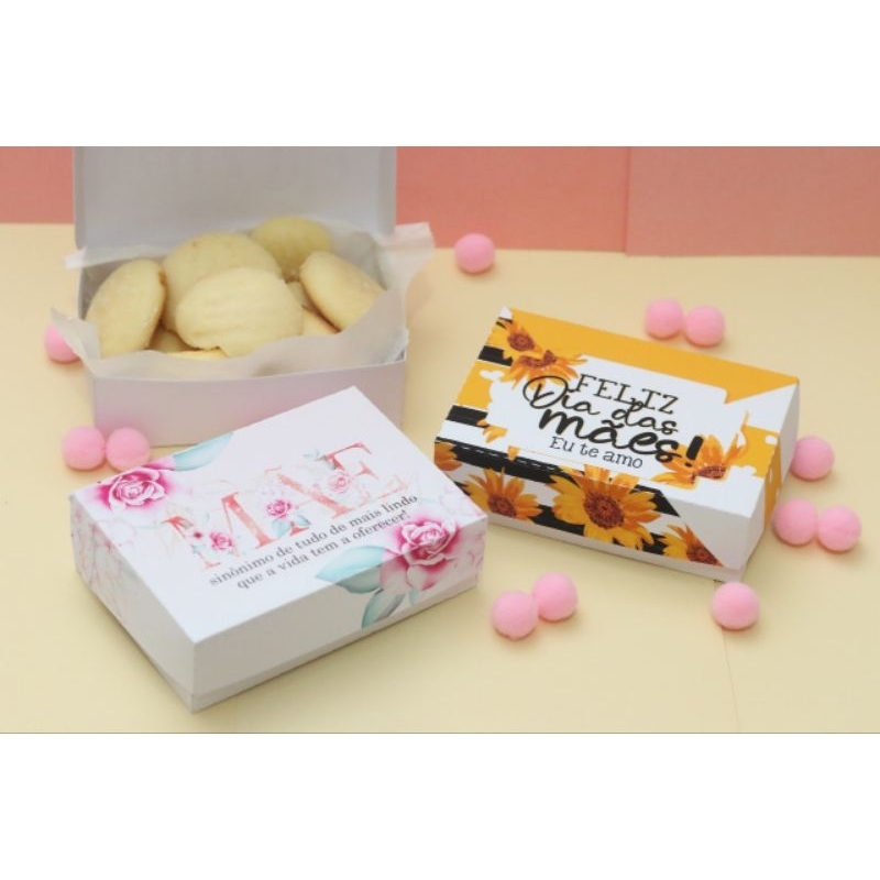 Caixa Dia das Mães frases apenas impressão 12/24 para sabonete, bombons, alfajor. em Oferta na Shopee