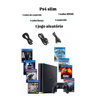 PS4 Video Game Playstation 4 Slim 500GB em Promoção na Shopee