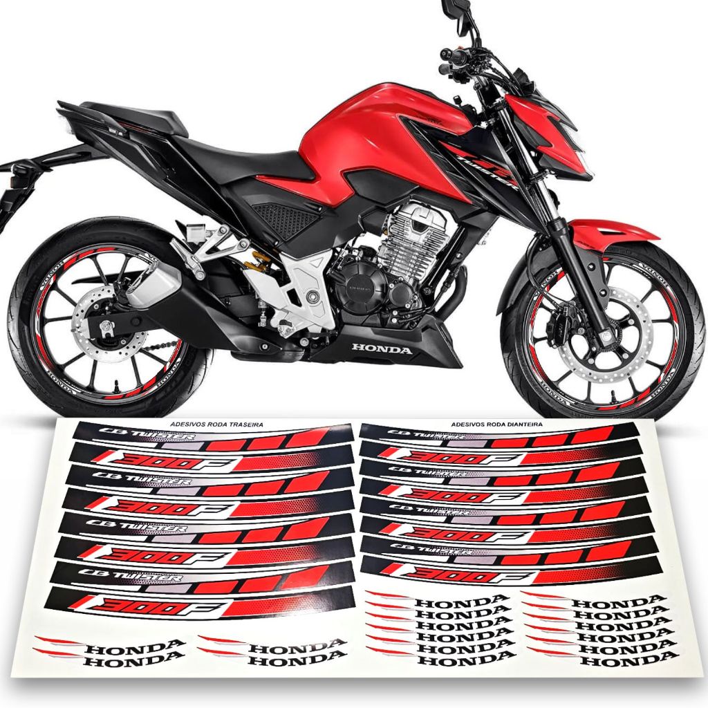 Adesivo Cb300f Twister Para Rodão Personalizado Curvo Fácil | Shopee Brasil