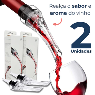 Kit 2 Aerador De Vinho Profissional Decantador Instantâneo Para Garrafa Com Bico