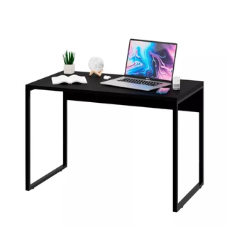 Mesa Escrivaninha Preta Industrial 90 CM Home Office Escritorio Quarto Estudo Moderna Envio Ja