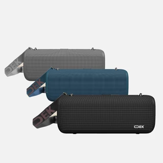 Caixa de som alto falante Oek DR-107 Bluetooth portatil com alça cinza preta azul