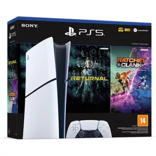 Console PlayStation ® PS5 Slim + 2 Jogos Ratchet Clank e Returnal