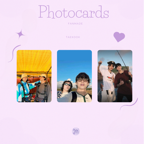 Taehyung & Jungkook | 18 Photocards ou 10 cards Fãnmade | taekook