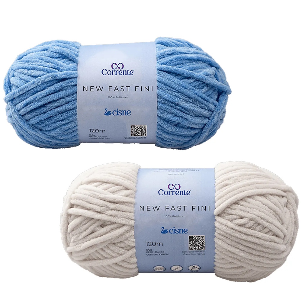 Fio Lã New Fast Fini Cisne 100g