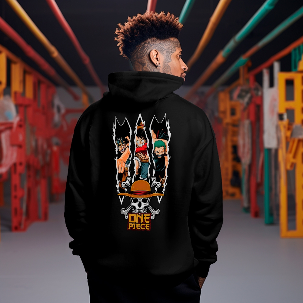トップス osn Blusa Moletom Anime Piece Zoro Usopp Luffy Artilharia Capitão