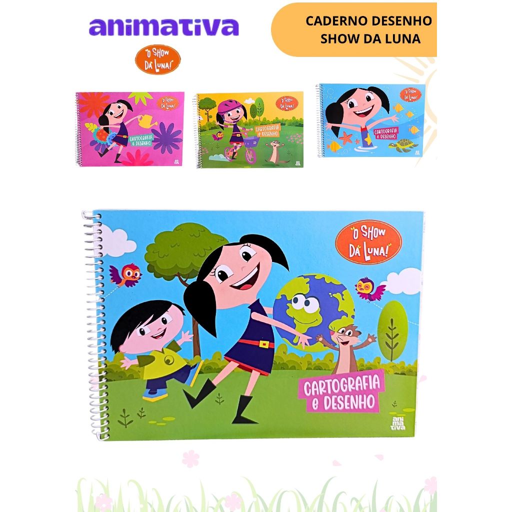 CADERNO DESENHO E CARTOGRAFIA SHOW DA LUNA CAPA DURA 60 FLS | Shopee Brasil