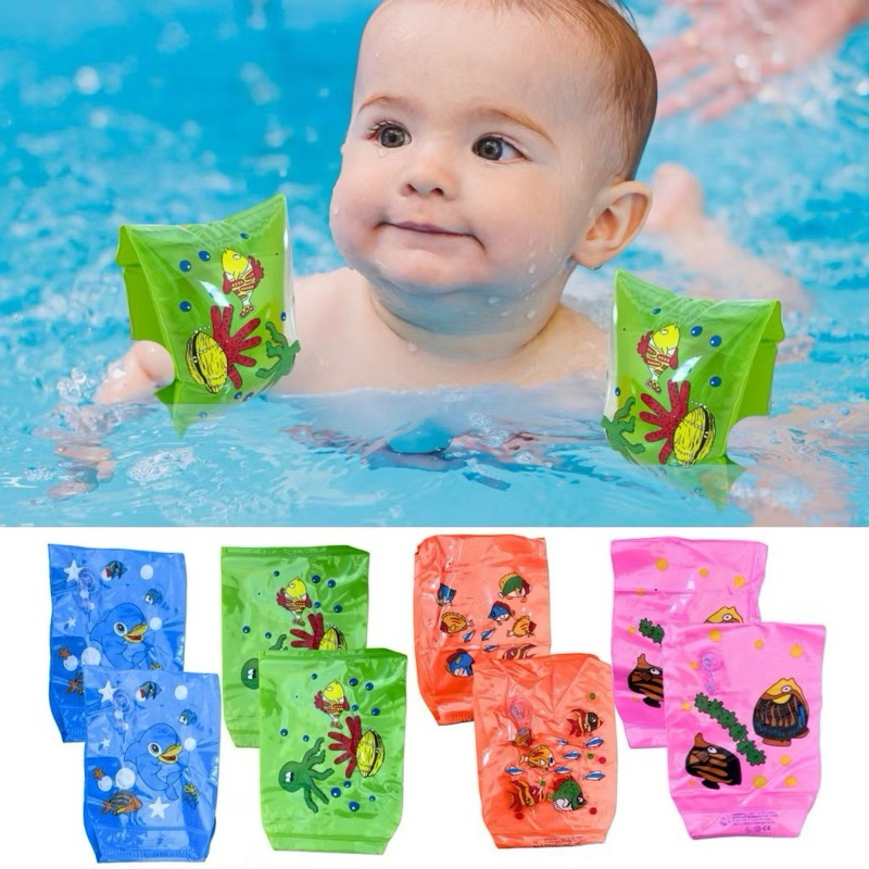 Kit 2 pares de Boias de Braço Piscina Mar Praia p/ bebês 0 a 2 anos ...