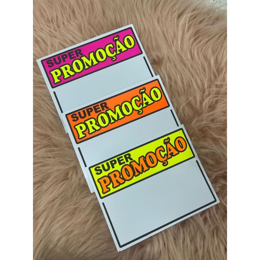 Placa Super Promoção - Pacote com 10 Unidades - Destaque Suas Ofertas ...