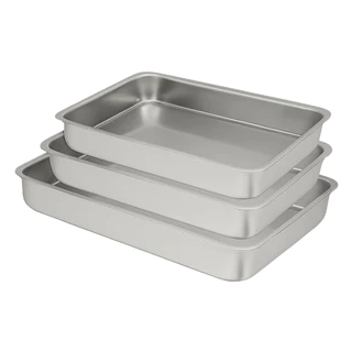 kit Jogo de Forma de Bolo Retangular Assadeira 123